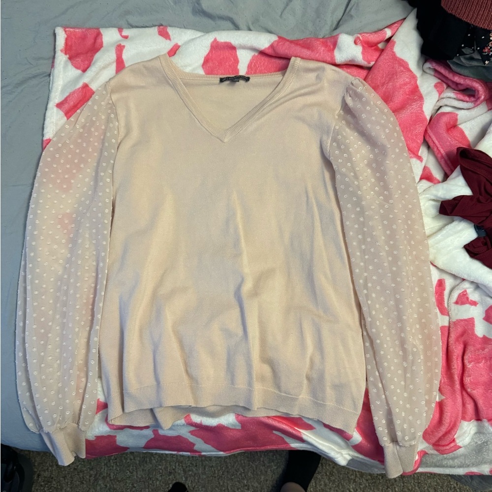 Adrianna Papell light pink cream sweater - size L